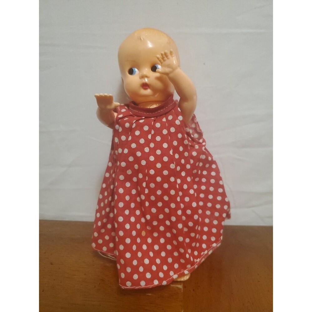 Ideal Baby Mine Boopsie Doll Patent Pending Hard Plastic Sleepy Eye 8" 1950s Vtg